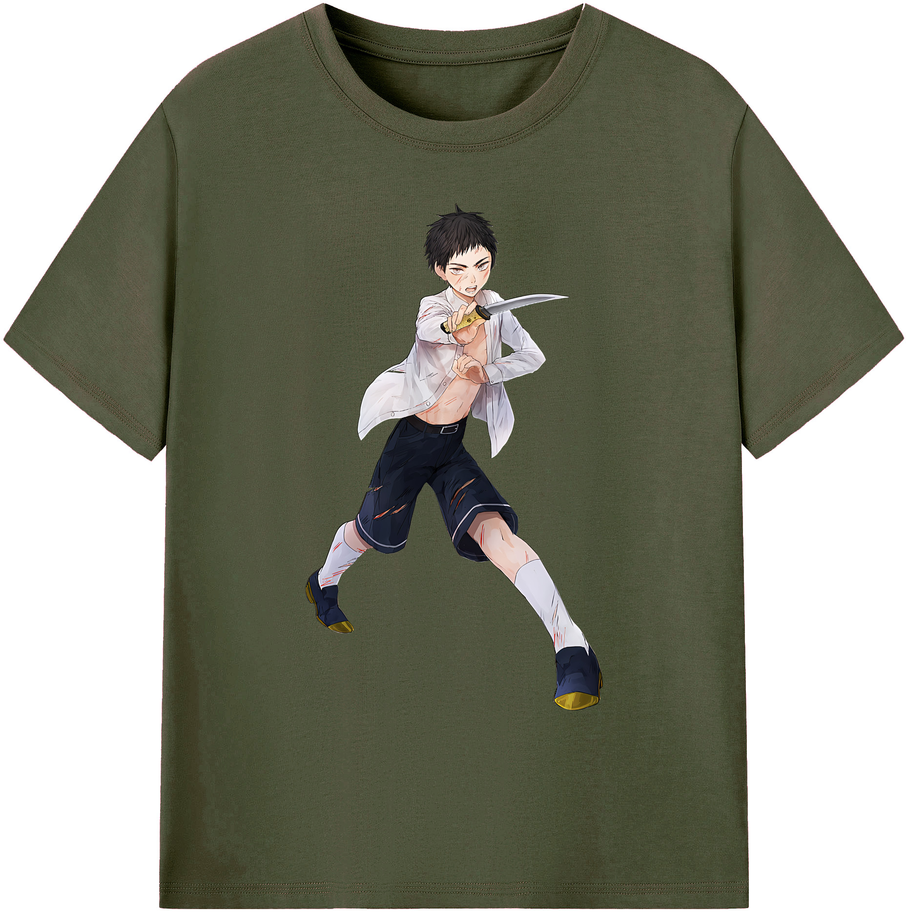 （画像用） 刀剣乱舞 Touken Ranbu 綿100％ メンズ半袖Tシャツ｜肌触りやわらか＆通気性